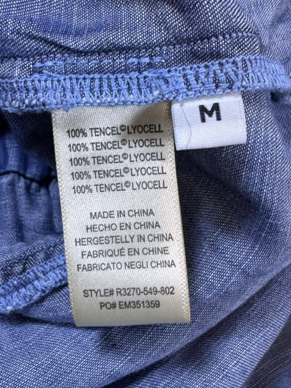 Cloth & Stone 100% Tencel Blue Midi Skirt Size Medium - Picture 15 of 15